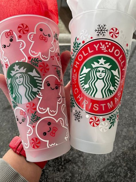 Lightweight and portable, great for travel Starbucks Christmas Cups, Starbucks Cup Art, Christmas Cups, Cute Coffee Cups, Custom Starbucks Cup, Preppy Christmas, Starbucks Christmas, Cosy Christmas, Christmas Cup