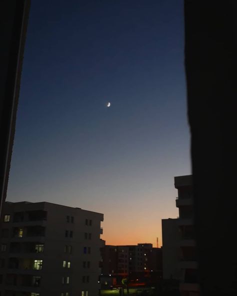 A slice of life from my window #moon #view #creativity #pinterest Moon View From Window, Moon View, Birth Pictures, Moon Aesthetic, Shadow Photography, Sky View, Aesthetic Stuff, Fake Pictures, Through The Window