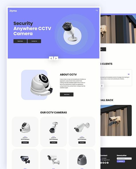 Security CCTV Website Template Free Download Camera Website, Hospital Website, Ui Website, Cctv Camera Installation, Free Website Templates, Security Companies, Blog Template, Web Layout Design, Squarespace Website