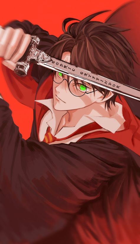 Anime Harry Potter, Dark Harry, Potter Fanart, Harry Potter Painting, Harry Potter Background, Harry Potter Illustrations, Snape Harry Potter, Gay Harry Potter, Harry Potter Puns