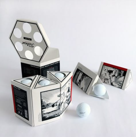 Golf Ball Packaging by Soojin Park, via Behance Golf Ball Packaging, Golf Related Gifts, Golf Packaging, Ball Packaging, Golf Birthday Gifts, Golf Ball Crafts, Egg Packaging, Golf Design, Custom Printed Boxes