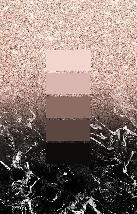 Gorgeous Color Palette Inspiration Pink And Brown Bathroom, Pink Brown Palette, Branding Color Palette Colour Schemes, Rose Gold Color Palette, Rose Gold Ombre, Gold Ombre, Black Color Palette, Gold Color Palettes, Gold Palette