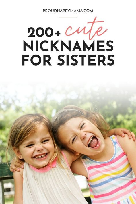 Find the best sister names with these cute nicknames for sister! Here you will find cute nicknames for sister, funny nicknames for sister, nicknames for brothers and sisters, nicknames for big sister, nicknames for little sister, and more! #sisters #nicknames #family Quotes About Cousins Friendship, Girl Cousin Quotes, Cousin Quotes And Sayings, Cousin Love Quotes, Cute Cousin Quotes, Sister Names, Cousin Day, Cousins Funny