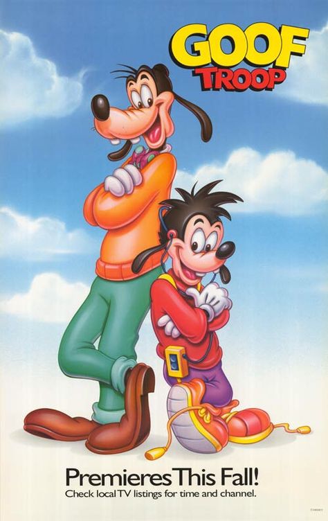 Goof Troop Disney Characters Goofy, 90s Cartoon Shows, A Goofy Movie, Troop Beverly Hills, Goof Troop, Goofy Disney, Classic Disney Characters, Goofy Movie, Morning Cartoon