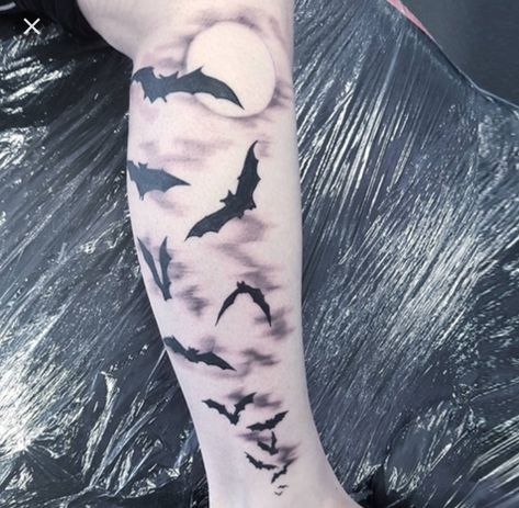 Flying Bats Tattoo, Paintings Tattoo, Bats Tattoo, Ozzy Tattoo, Bat Tattoos, Bats Tattoo Design, Abstract Tattoo Ideas, Pumpkin Tattoo, Flying Bats