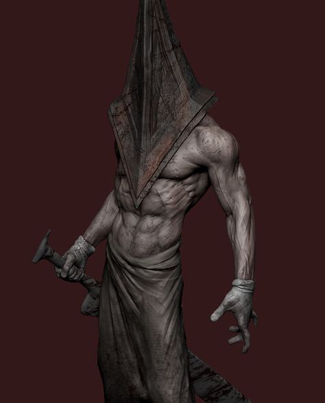 Pyramid Head Sketch, Pyramid Head Art, Pyramid Head Fanart, Pyramid Drawing, Pyramid Head Silent Hill, Silent Hill Pyramid Head, Silent Hill Art, Triangle Head, Pyramid Head