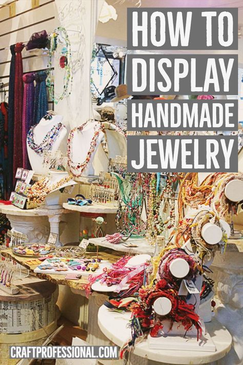 How to display handmade jewelry in an indie shop or at a craft show. #merchandising #retaildesign #visualmerchandising #craftfairs #craftbusiness #jewelrybusiness #craftprofessional Craft Booth Design, Retail Jewelry Display, Handmade Jewelry Display, Plastic Jewellery, Jewellery Organiser, Craft Booth Displays, Craft Fair Displays, Retail Jewelry, Jewelry Displays