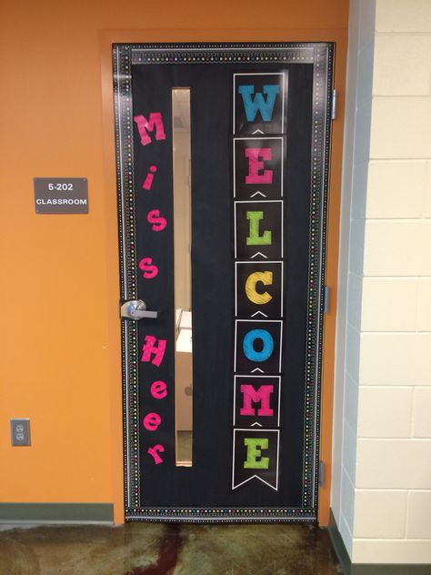 Black and neon classroom door Black And Neon Classroom Theme, Neon Theme Classroom, Elementary Classroom Door, Neon Classroom Decor, Neon Classroom, Black Classroom, Period Table, Bright Classroom, Chalkboard Classroom