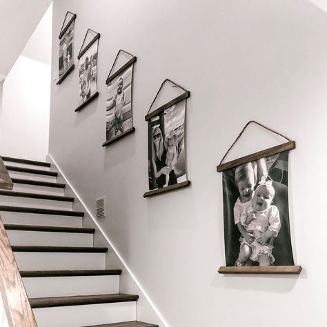 Stairway art Stairs Wall Decor Ideas, Stairs Wall Decor, Photo Arrangements On Wall, Photo Wall Layout, Picture Arrangements On Wall, Decorating Stairway Walls, Accent Wall Paint Colors, Family Photos Wall Decor, Stair Wall Decor