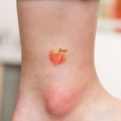 30 Best Peach Tattoo Ideas  17 Skull Candy Tattoo, Flower Neck Tattoo, Candy Skull Tattoo, Peach Tattoo, Shoulder Sleeve Tattoos, Free Tattoo Designs, Small Girl Tattoos, Tattoo Girls, Diy Tattoo