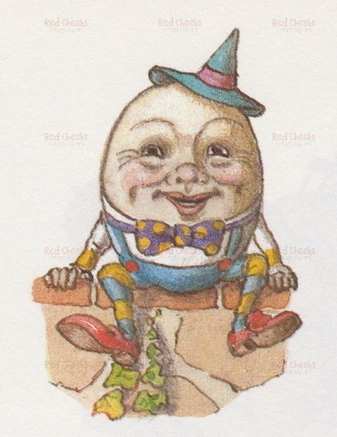 Excited to share this item from my #etsy shop: Digital Download of Vintage Humpty Dumpty Mother Goose Fairy Tale Witch Hat Nursery Rhyme Decor Hi Res High Resolution Craft Clip Art Image Goose Nursery, Classic Fairy Tales, Humpty Dumpty, Alice In Wonderland Party, Mother Goose, Clip Art Vintage, Nursery Rhyme, Fantasy Fairy, Art Journals