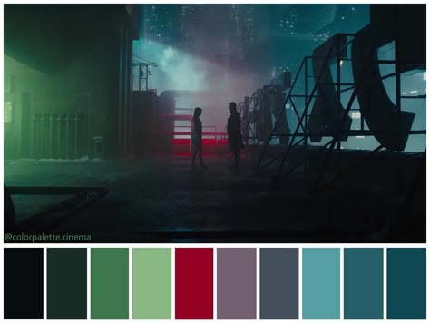 Blade Runner 2049 (Denis Villeneuve, 2017) Sci Fi Color Palette, Scrivener Themes, Francis Wolff, Light Cinema, Gala Decor, Color In Film, Movie Color Palette, Cinematography Lighting, Roger Deakins