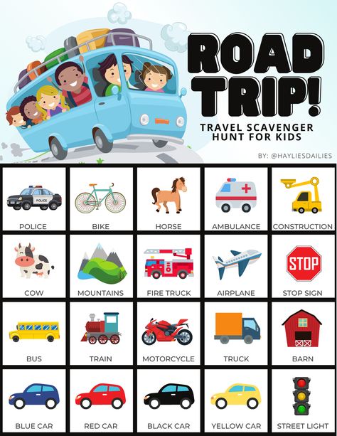 Road Trip Scavenger Hunt For Kids, Travel Scavenger Hunt, Free Road Trip Printables, Printable Road Trip Games, Road Trip Scavenger Hunt, Road Trip Printables, Scavenger Hunt Ideas, Printable Road, Trip Games