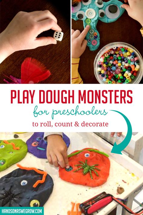 Learn though play! Make these fun play dough monsters and teach your preschoolers numbers and counting while they create! #preschooleractivities Monster Numbers, Monster Printable, Colour Monster, Youtube Animation, Numbers Activity, Monster Activities, Monster Craft, Counting Activity, Playdough Activities