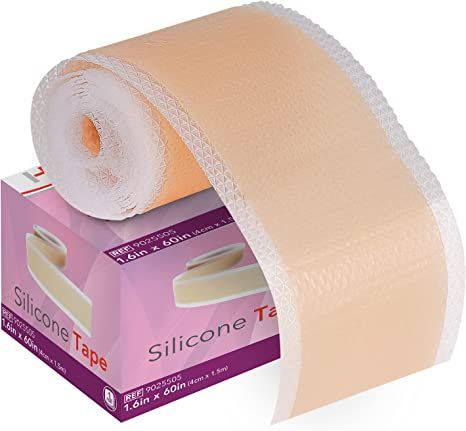 HEALQU Silicone Tape - 1.6"x120" Silicone Scar Sheets Roll for Keloid, Surgery, C-Section, Acne, and Chronic Wounds - Soft, Non-Irritating, Water-Resistant, Easy-Tear Scar Bandage with 2" Perforation Mederma Advanced Scar Gel, Silicone Tape, Beauty Makeover, Medical Grade Silicone, C Section, Scar Removal, Amazon Beauty Products, Silicone Gel, Skin Healing