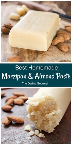 Homemade Marzipan Recipe, Yule Recipes, Christmas Stollen Recipe, Daring Gourmet, Almond Paste Recipes, Gf Snacks, Marzipan Recipe, Xmas Recipes, Gf Baking