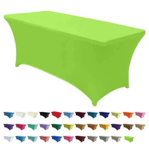 PRICES MAY VARY. 1. 【Good Spandex Table Cover】: This rectangular table covers are stretchable, durable, wrinkle-free and stain resistant due to it was made from 90% Polyester material and 10% Spandex fabric with a 200 GSM. Most of the tablecovers on the market weights only 1.4 pounds, but ours are heavier. It means our table covers are thicker and durable 2. 【Thoughtful Design】: The 8 foot tablecloth fits tables that are 96"L X 30"W X 30"H. Four-way stretch spandex material and pockets for legs Vendor Table Display, Craft Fair Booth Display, Vendor Table, Craft Show Booths, Festival Booth, Vendor Displays, Bbq Table, Craft Fairs Booth, Craft Booth Displays