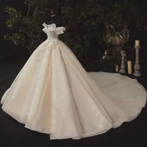 Cream Ball Gown, Ruffled Wedding Dresses, Shiny Ball Gown, Simple White Wedding Dress, Wedding Dresses Off The Shoulder, Wedding Dress Brands, Bridesmaid Dresses Uk, Pronovias Wedding Dress, Dresses Off The Shoulder