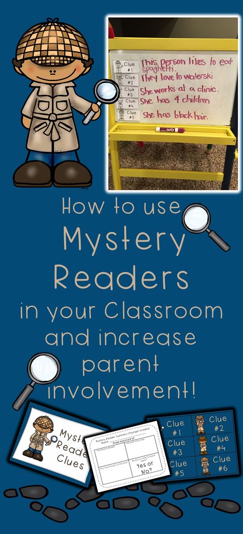 Classroom Mystery Reader, Kindergarten Mystery Reader Ideas, Secret Reader Ideas, Mystery Reader Kindergarten, Guest Readers In The Classroom, Mystery Readers In The Classroom, Mystery Reader Ideas For Parents, Mystery Reader Ideas, Parent Involvement Activities