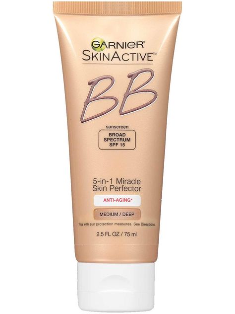 Miracle Skin Perfector BB Cream Anti-Aging in Medium/Deep by Garnier SkinActive. Moisturizing formula for younger looking skin and a more even skin tone. Drugstore Cc Cream, Drugstore Bb Cream, Best Drugstore Tinted Moisturizer, Drugstore Tinted Moisturizer, Best Cc Cream, Bb Cream Best, Garnier Skinactive, Anti Aging Regimen, Bb Creams