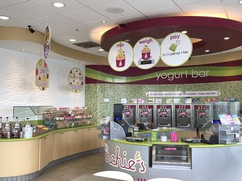 Photos for Menchie's Cafe Store Design, James Madden, Drinking Yogurt, Candy Shop Ideas, Menchies Frozen Yogurt, Nostalgia Ultra, Noodle Shop, Waffle Bowl, Hangout Ideas