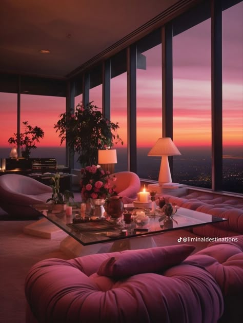 Apartment Inspo Aesthetic, 80s Penthouse, Penthouse Aesthetic, 80s Interior Design, 80s Interior, House Dream, Dream Apartment Decor, Apartment Aesthetic, Clothes And Shoes