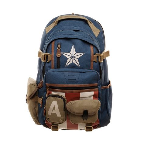 Captain America Backpack, Captain America Star, Captain America Suit, Marvel Backpack, Marvel Gifts, Marvel Clothes, Marvel Merchandise, Backpack Material, Marvel Captain America