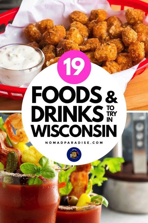 19 Foods and Drinks to Try in Wisconsin that Capture the Spirit of this Beautiful State Brandy Old Fashioned, Wisconsin Food, Caribbean Countries, State Recipes, Fried Cheese Curds, Butter Burgers, Beer Brats, Beer Cheese Soups, Frozen Custard