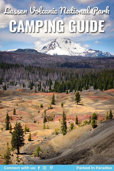 Complete list of camping and hiking ideas for Lassen Volcanic National Park. Best hikes for summer and winter. Plan a one day tip with your kids. Great lodging options so you don't get caught in the rain, snow or wind. Located in Northern California. Northern California Travel, Burney Falls, Lassen Volcanic, California Travel Guide, National Park Camping, Lassen Volcanic National Park, Mountain Lakes, Camping Holiday, Best Hikes