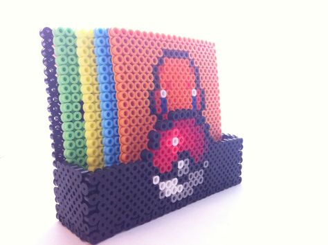 Perler Coaster Holder Perler Coasters, Bead Coasters, Pixel Pokemon, Perler Projects, Perler Creations, Pokemon Perler Beads, Pokemon Craft, Pixel Beads, Perler Ideas