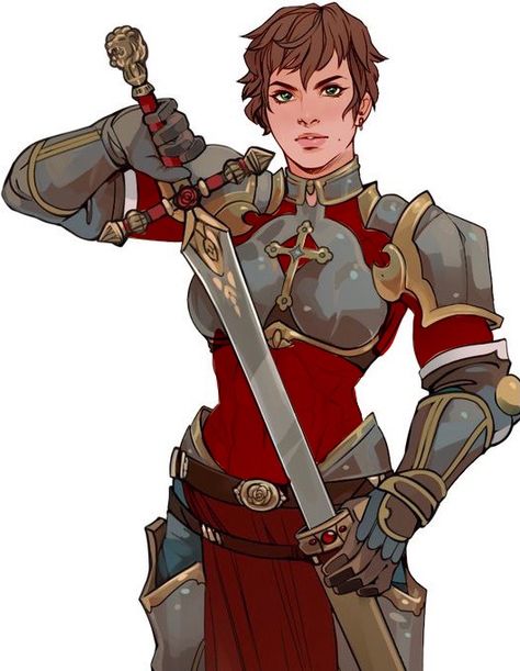 Female Knight Reference Drawing, Warrior Character Design Female, Warrior Action Pose, Woman Knight Armor, Female Knight Pose, Knight Standing Pose, Female Armour Reference, Person Holding Greatsword Reference, Paladin Armor Female