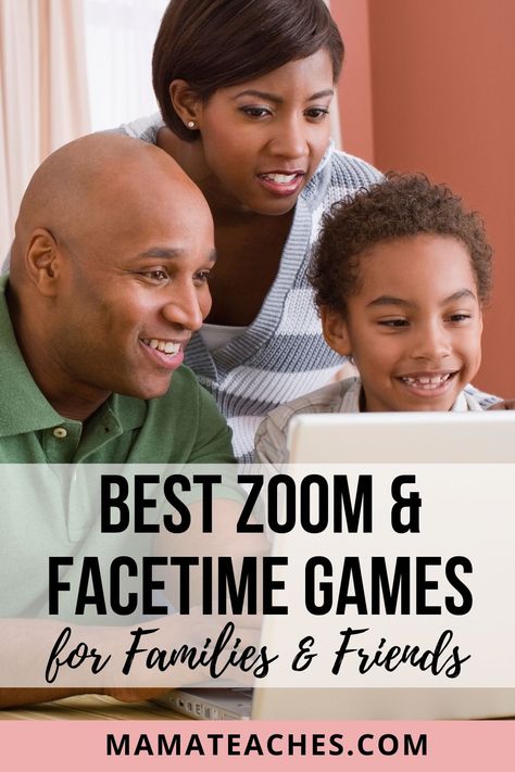 11 Best Games to Play on Zoom with Friends and Family - Mama Teaches Friend Games, Games To Play On Zoom, Name Games For Kids, Teamwork Games, Work Team Building, Virtual Team Building, Sports Classroom, Reunion Outfit, Family Games To Play