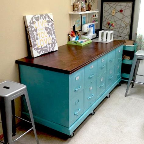 Decorating File Cabinets, Filing Cabinet Repurpose, File Cabinet Ideas, File Cabinet Redo, Painted File Cabinets, Diy File Cabinet, Cabinet File, File Cabinet Makeover, File Ideas