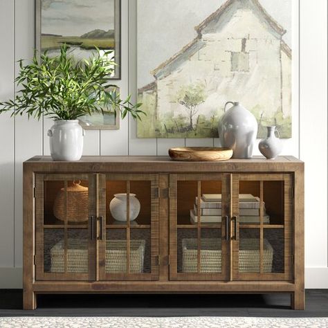 Jeremiah Counter Height Extendable Dining Table & Reviews | Birch Lane Living Room Buffet, Dining Room Buffet Table, Crockery Cabinet, Farmhouse Sideboard, Sideboard Decor, Dining Room Sideboard, Wide Sideboard, Dining Room Buffet, Farmhouse Traditional