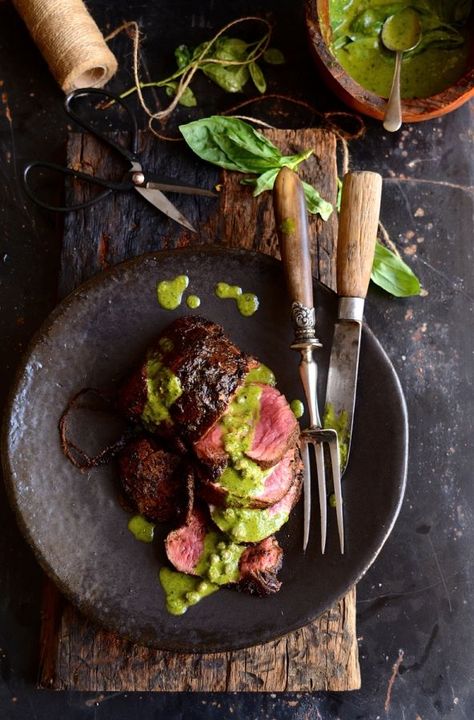 Smoky Joe's beef fillet with salsa verde| Johannesburg food blog | Food Styling | Roast Fillet Of Beef, Perfect Roast Beef, Beef Fillet, Beef Roast, How To Cook Beef, Lunch Food, Homemade Spices, Spice Rub, Dinner Food