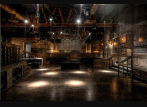 Industrial Nightclub, Industrial Dance, Event Venue Design, Luxury Mansion, Mansion House, Night Clubs, Bar Designs, Bottle Service, Fantasy Homes