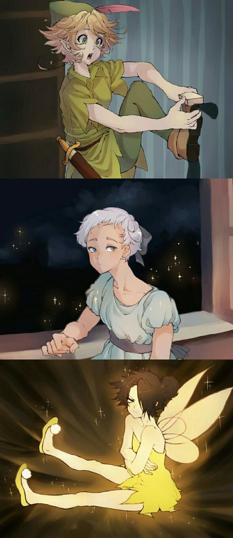 Peter Pan AU Neverland Art, Promised Neverland, Anime Meme, Anime Crossover, Fanarts Anime, Funny Anime Pics, All Anime, Digimon, Otaku Anime