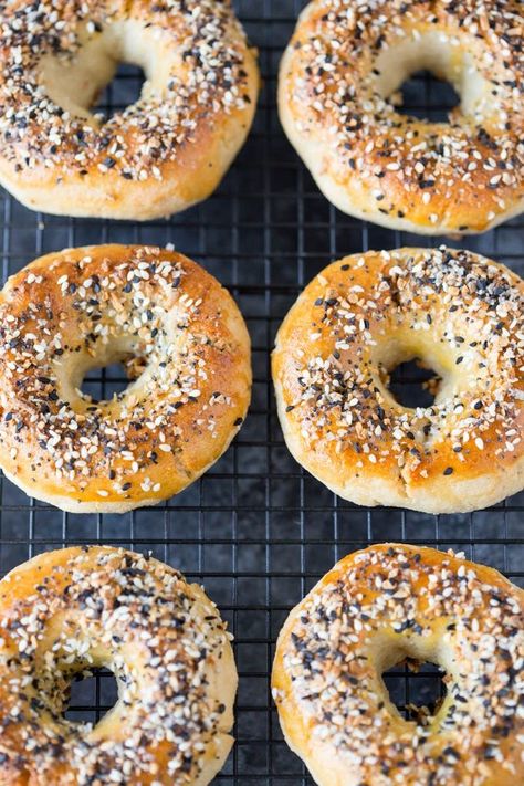 Bagel Recipes, Whole Wheat Bagel, Gluten Free Bagels, New York Bagel, Homemade Breads, Paleo Bread, Paleo Baking, Homemade Bagels, Bagel Shop