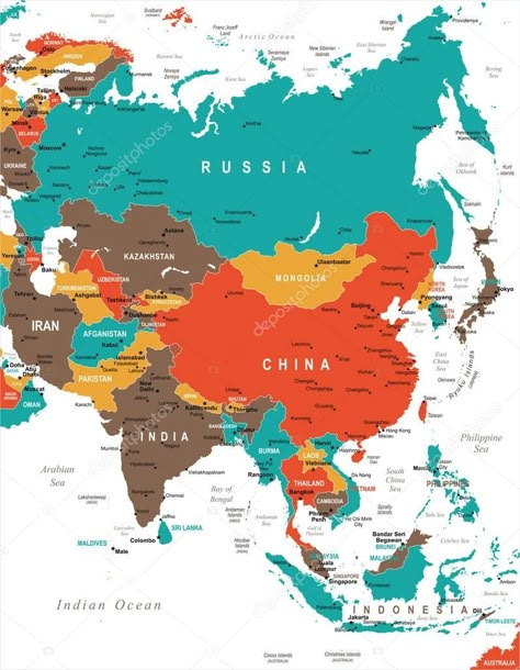 Maps Photography, South East Asia Map, East Asia Map, Eastern Europe Map, Map Of States, World Map Picture, World Map Continents, Language Map, Maps Of The World