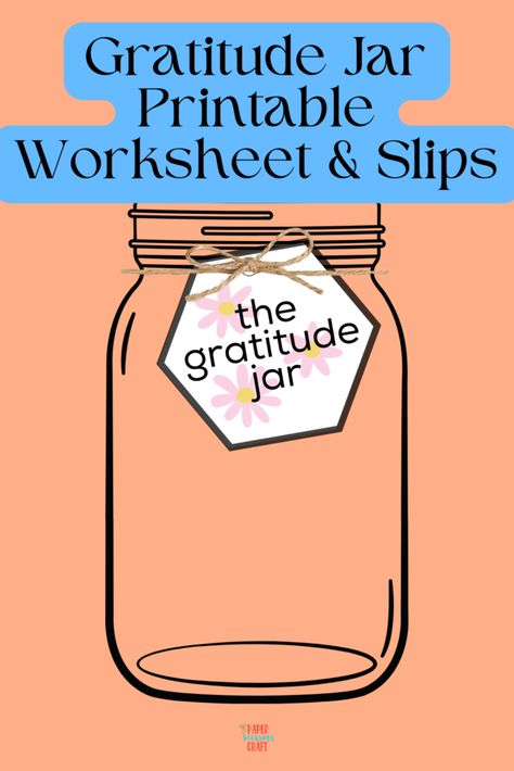 Gratitude Jar Ideas Diy, Gratitude Jars Diy, Gratitude Jar For Kids, Gratitude Jar Ideas, Gratitude Jar Printable, Gratitude Jars, Quick Kids Crafts, Jar Printable, Jars Diy