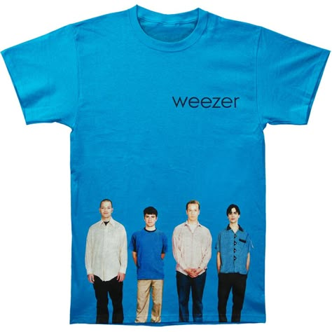 Weezer Blue Album CD Cover All Over Print T-Shirt,  If you want to customize a good-looking t-shirt and t-shirt packaging, visit www.unifiedmanufacturing.com or email james@unifiedmanufacturing.com. Weezer Shirt, Weezer Blue, Silly Shirt, Merchandise Shop, Pretty Shirts, Weezer, School Fits, Music Memes, Band Merch