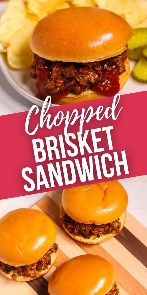 Chopped Brisket Sandwiches are the perfect way to use that leftover brisket that you made for Sunday Supper. It is different, quick, easy and so delicious. Chopped Brisket Sandwiches, Brisket Sandwiches Ideas, Leftover Brisket Ideas, Brisket Ideas, Brisket Sandwich Recipe, Brisket Sandwiches, Sandwiches Ideas, Chipotle Bbq Sauce, Bbq Sandwiches