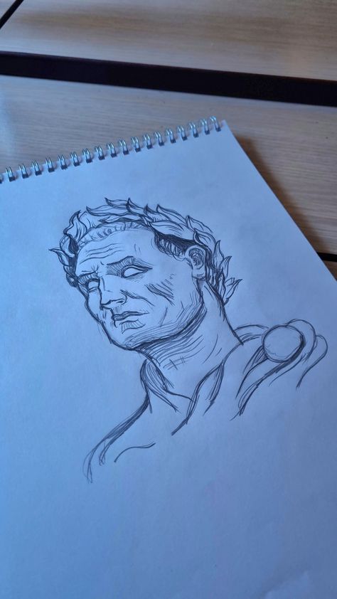 Caesar drawing tattoo, reference pinterest Julius Caesar Drawing, Tattoo Reference, Greek Myth, Drawing Tattoo, Julius Caesar, Greek Myths, Tattoo Drawings, Tattoo Ideas, Statue