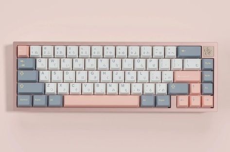 Pink And White Keyboard, Caps Aesthetic, Pastel Keyboard, Keyboard Caps, White Keyboard, Diy Mechanical Keyboard, Dream House Aesthetic, Pastel Grey, Smart Home Design