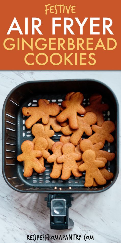 Ninja Air Fryer Cookies, Christmas Cookies Air Fryer, Air Fryer Gingerbread Cookies, Air Fryer Gingerbread, Cookies In Air Fryer Oven, Christmas Airfryer Recipes, Air Fryer Winter Recipes, Air Fryer Christmas Cookies, Christmas Air Fryer Recipes