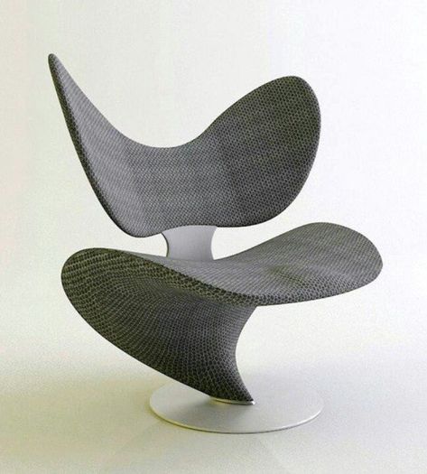 Modern Chair- Awesome furniture design! -form follows function ... the illusion of the defiance of gravity! Poltrona Design, Futuristic Furniture, 강아지 그림, Unique Chair, Funky Furniture, Creative Furniture, Design Industrial, Chaise Design, The Chair