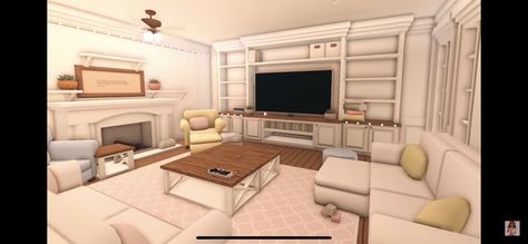 Itsakeila Bloxburg House, Bloxburg Living Room Ideas Small Easy, Bloxburg Living Ideas, Bloxburg House Living Room, Club Roblox Room Ideas, Aesthetic Bloxburg House Ideas, Interior Design Bloxburg, Roblox Room Ideas, Blocksburg Ideas