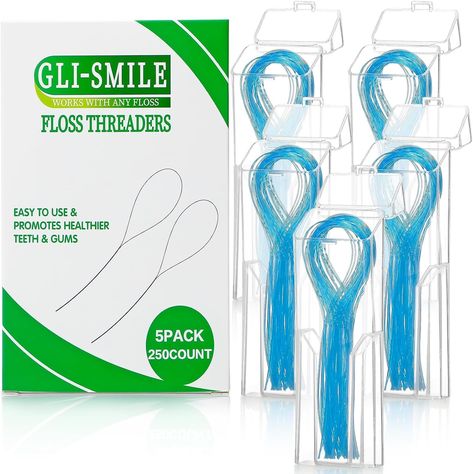 Amazon.com : Floss Threaders, Orthodontic Threader, Ultraclean Access Tool for Maintaining Oral Health with Braces, Bridges, and Implants 250 Count : Health & Household Montessori Practical Life, Practical Life, Life Ideas, Healthy Teeth, Oral Health, Braces, Christmas Presents, Montessori, It Works