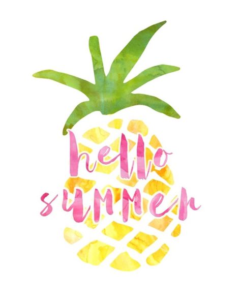 Free Summer Printables - Hello Summer Pineapple via Frosted Events | https://www.roseclearfield.com Summer Subway Art, Happy Monday Quotes, Boomwhackers, Summer Printables, Summer Preschool, Printable Pictures, Printables Free, Holiday Printables, Subway Art