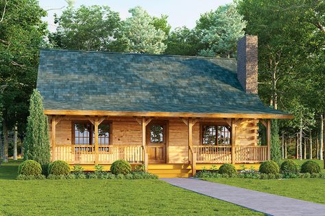 Log Cabin House Plans Open Floor, Log Cabin Home Plans, One Story Cabin Floor Plans, Log Cabin Plans Open Floor, 2 Story Cabin Floor Plans, Cabin Layout Floor Plans, Cabin With Loft Floor Plans, Small Log Home Plans, Rustic Cabin Plans